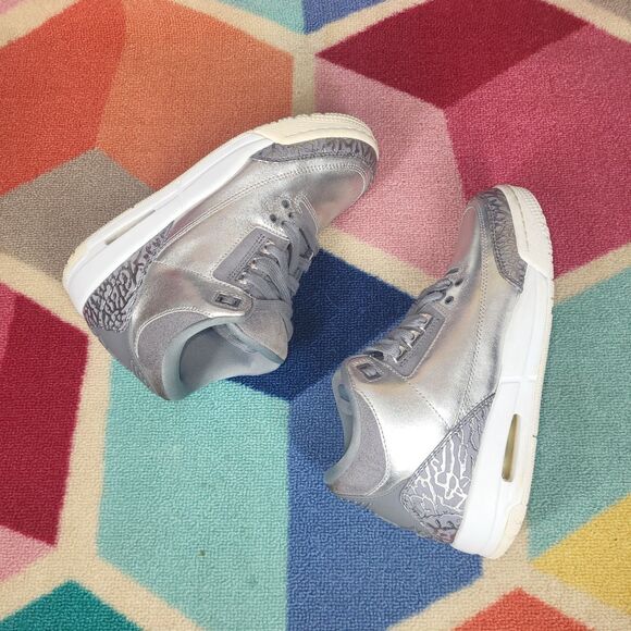 Nike KIDS Jordan 3 Retro Premium Heiress CHROME (AA1243-020) Size 5Y - Picture 5 of 7